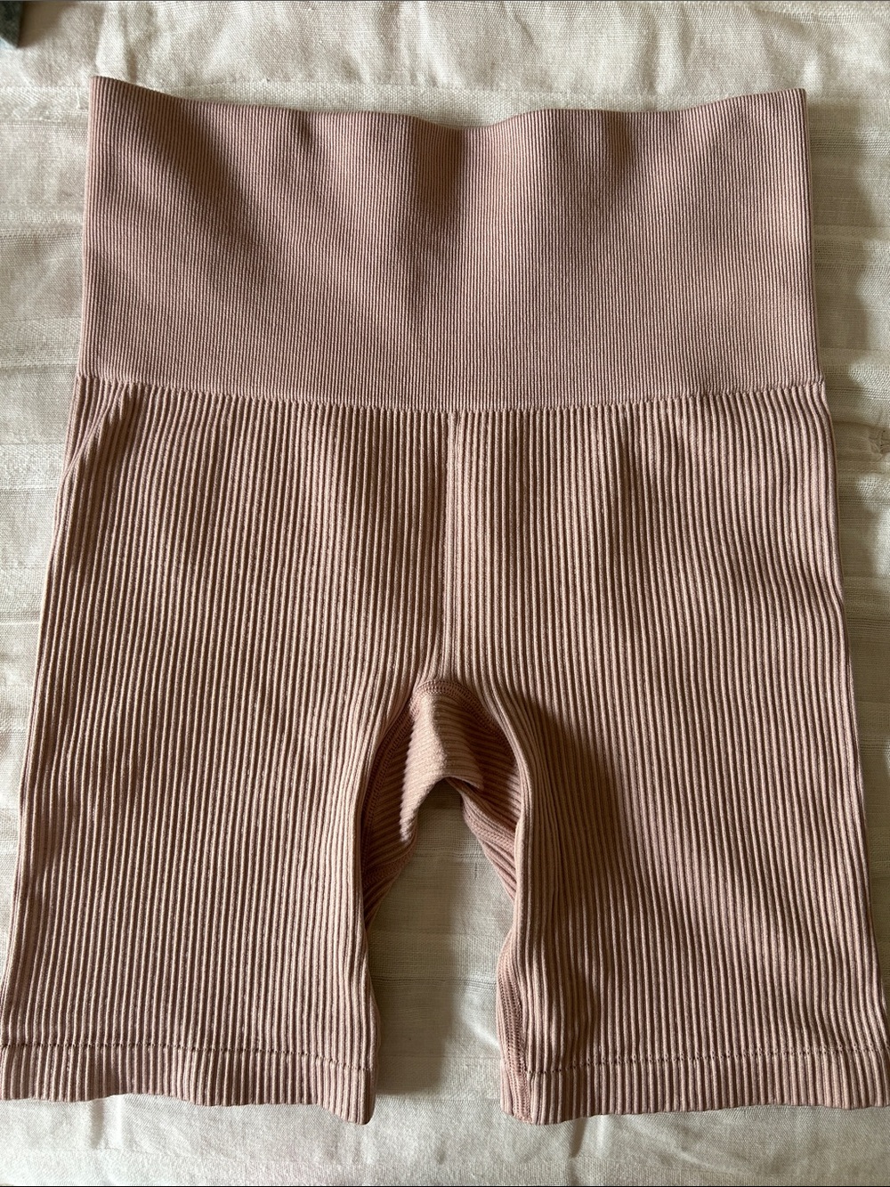 Ribbed High-Waist Biker Shorts in Mauve Victoria’s Secret Small